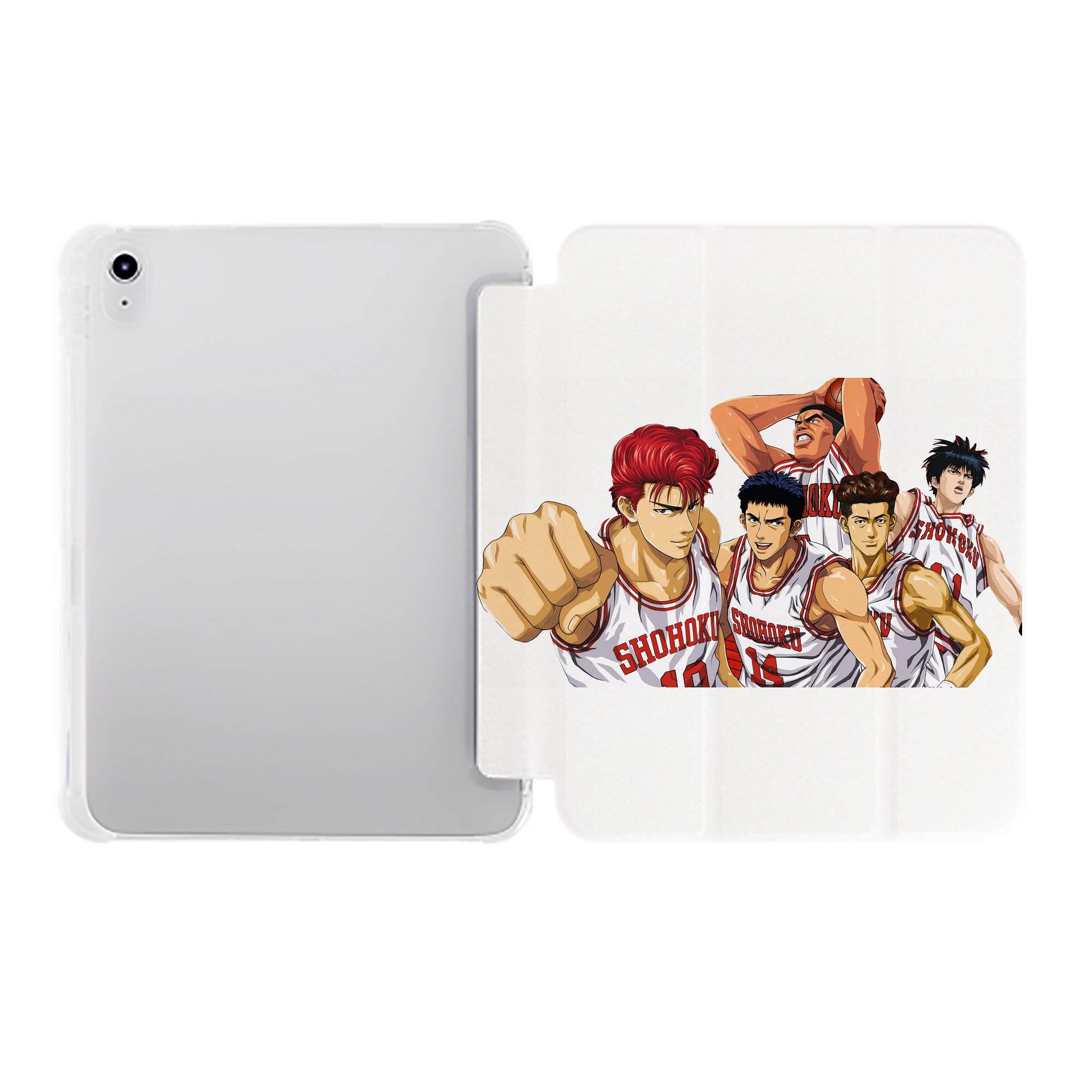 （画像用） SLAM DUNK／スラムダンク IPad ケース ペン収納付き 三つ折りスタンド PUレザー×シリコン 対応機種9.5/10.5/10.9インチ